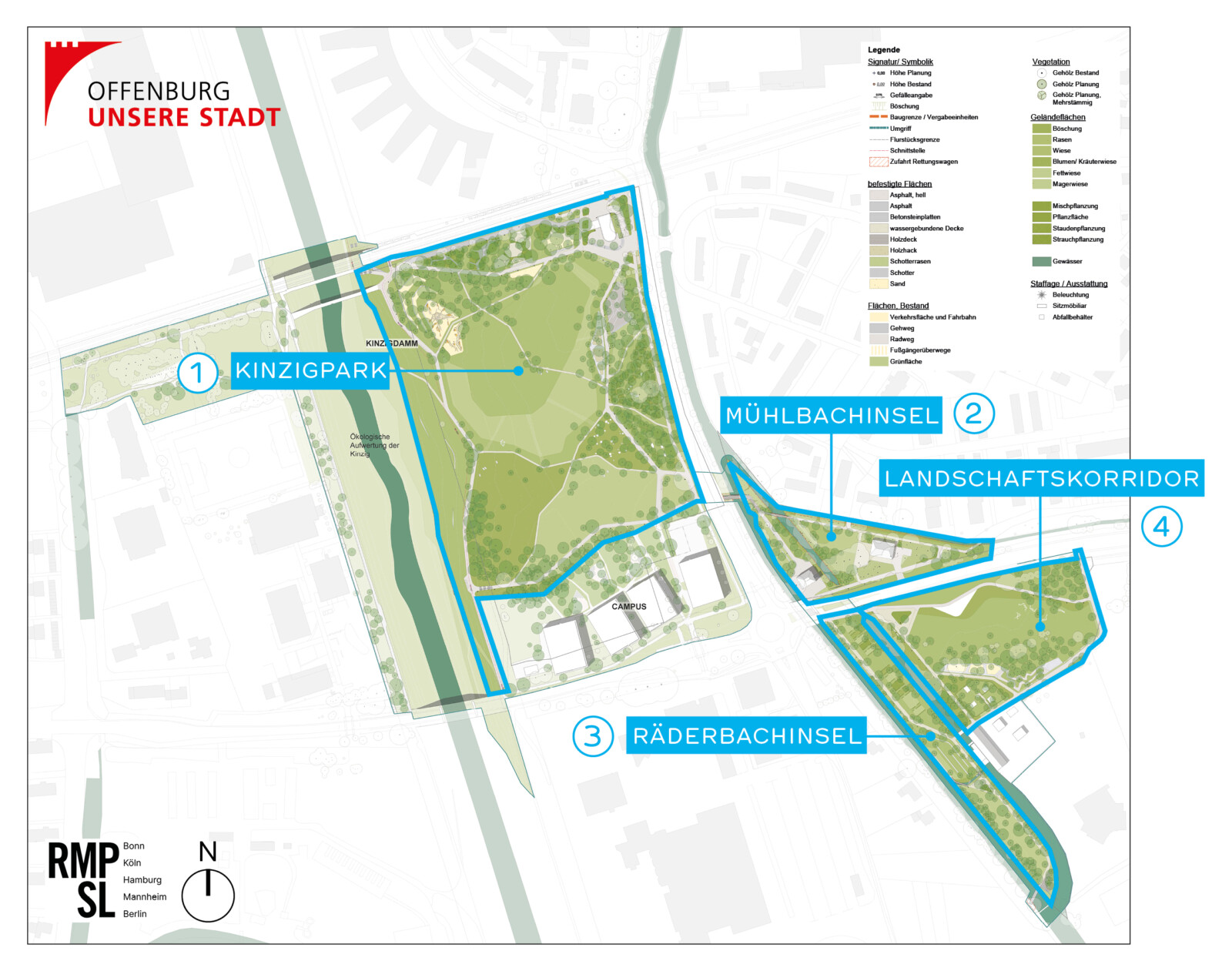 Vier neue Parkanlagen für Offenburg
